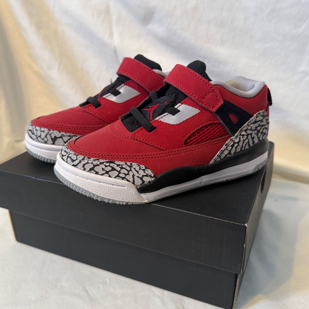 Jordan Spizike Low TD Gym Red Black Wolf Grey FQ3952-600 Toddler Sneakers 10C